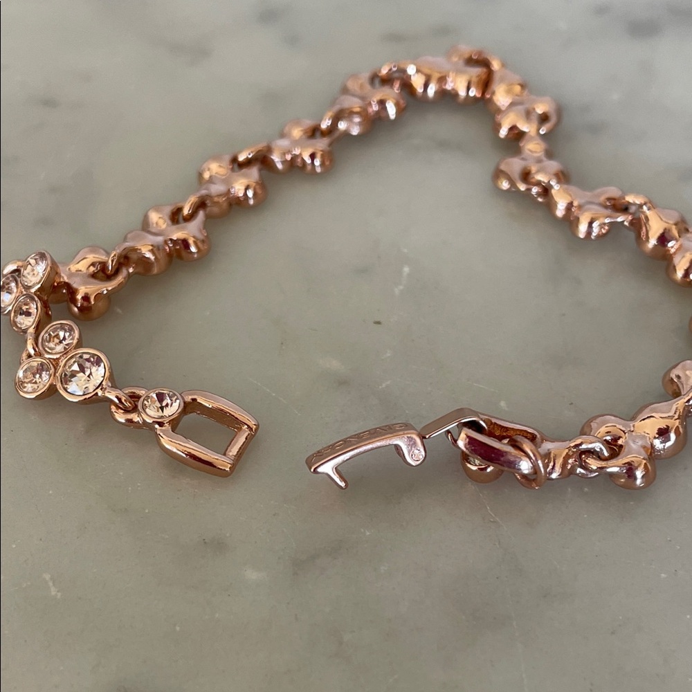 GIVENCHY Rose Gold Tennis Bracelet with Clear Crystals - Picture 14 of 16